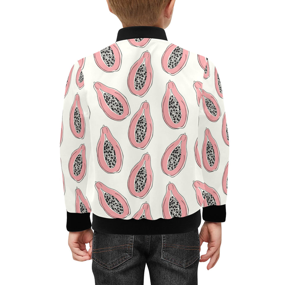 papaya pattern Kids' Boys' Girls' Bomber Jacket