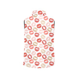 Lips Pattern Print Design 04 Men's Padded Vest