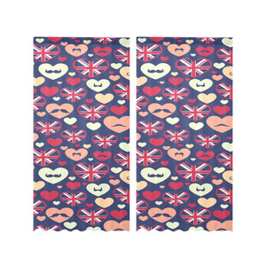 British Pattern Print Design 02 Gauze Curtain