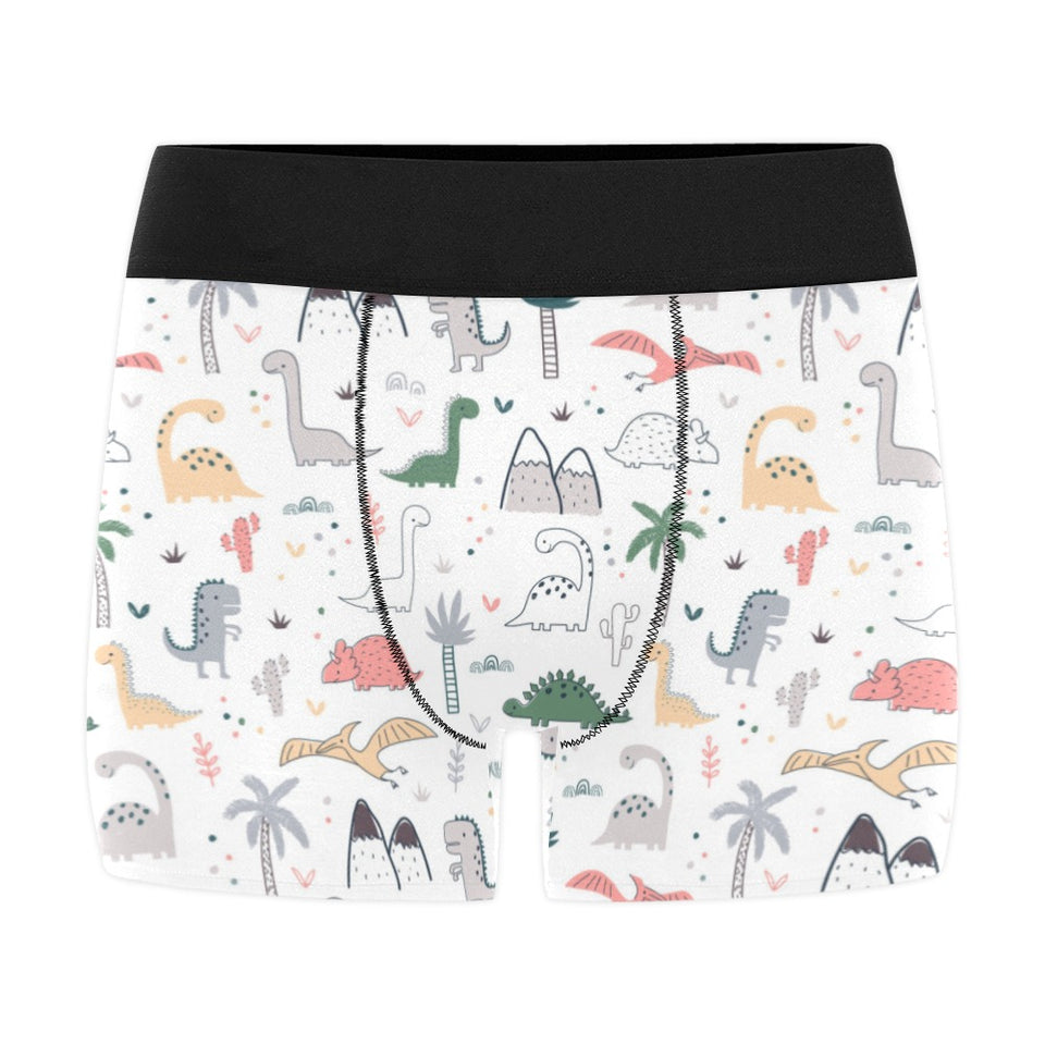 Cute cartoon dinosaurs tree pattern Men's All Over Print Boxer Briefs Men's Underwear