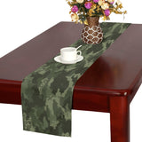 Digital Green camouflage pattern Table Runner