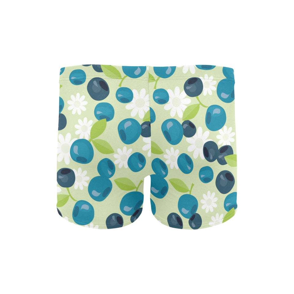 blueberry flower pattern Men's Swimming Trunks