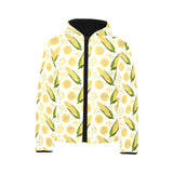Corn Pattern Print Design 05 Kids' Boys' Girls' Padded Hooded Jacket