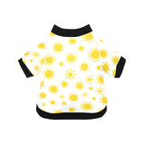 Sun pattern All Over Print Pet Dog Round Neck Fuzzy Shirt