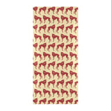 Greyhound Pattern Print Design 04 Beach Towel
