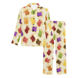 Bread Toast Pattern Print Design 02 Men's Long Pajama Set