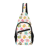 Color cute owl pattern All Over Print Chest Bag