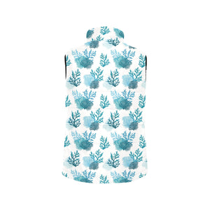 Coral Reef Pattern Print Design 04 Women's Padded Vest