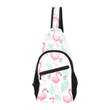 Cute flamingo pattern All Over Print Chest Bag
