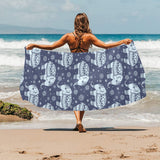 Elephant tribal design pattern Beach Towel