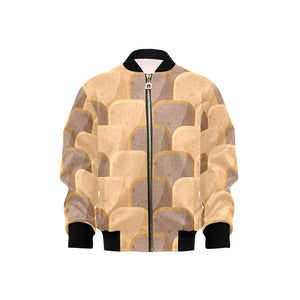 Bread Toast Pattern Print Design 04 Kids' Boys' Girls' Bomber Jacket