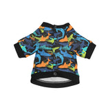 Colorful shark All Over Print Pet Dog Round Neck Fuzzy Shirt
