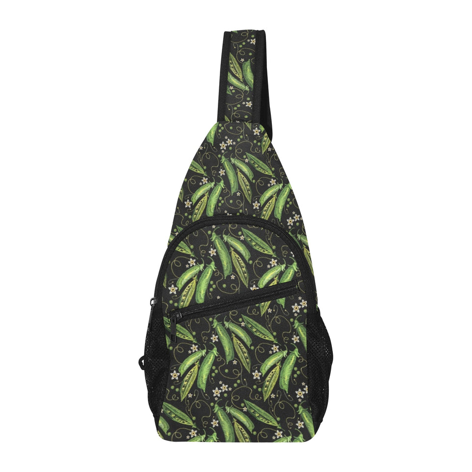 Green Peas Pattern Print Design 02 All Over Print Chest Bag
