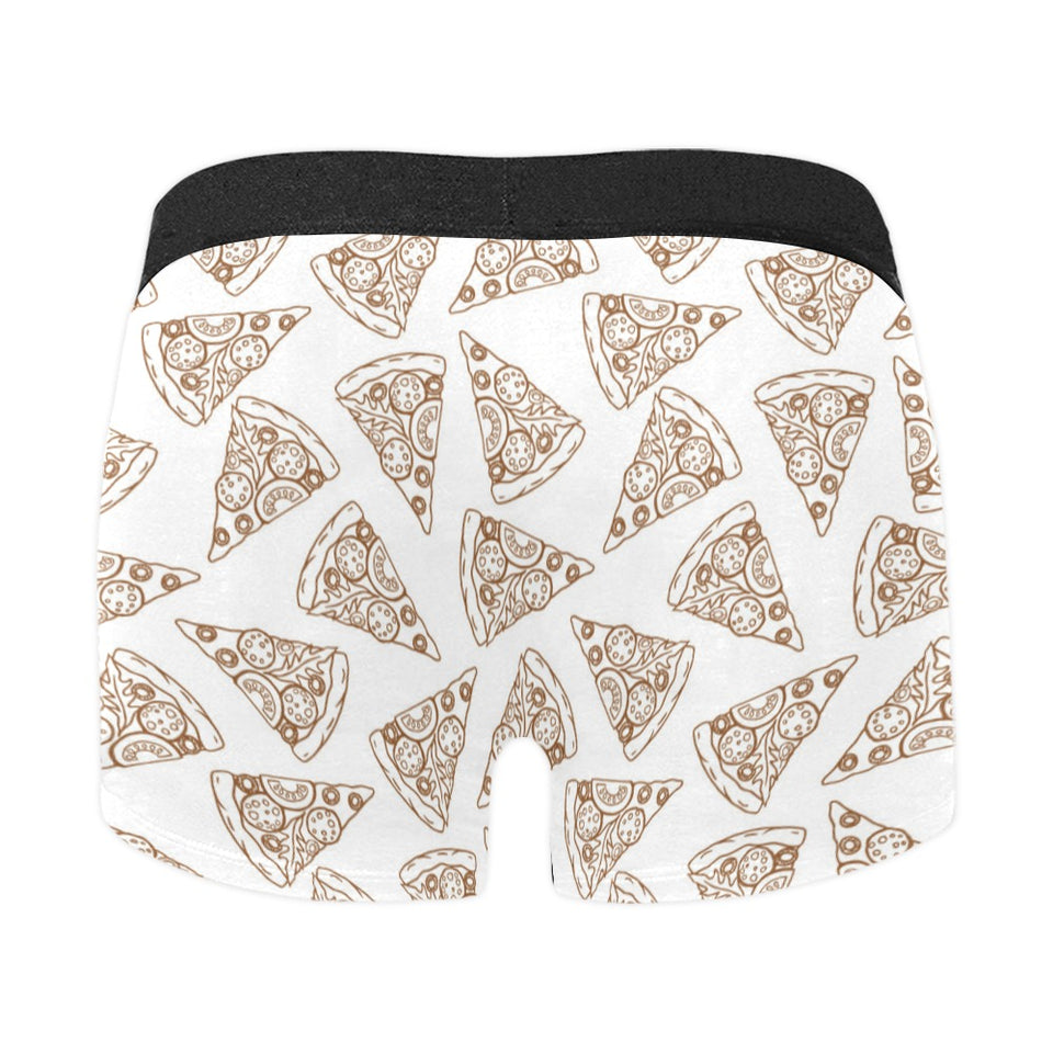 Hand drawn pizza pattern Men's All Over Print Boxer Briefs Men's Underwear