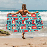 British Pattern Print Design 04 Beach Towel