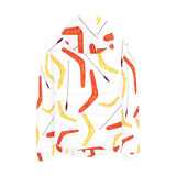 Waterclor boomerang Australian aboriginal ornament Men's Padded Hooded Jacket