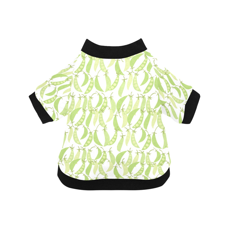 Green Peas Pattern Print Design 03 All Over Print Pet Dog Round Neck Fuzzy Shirt