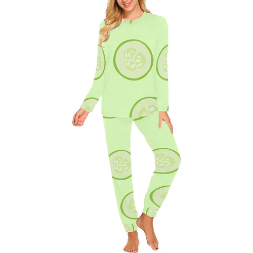 Cucumber pattern Women's All Over Print Pajama Set