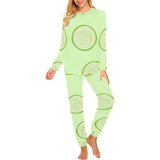 Cucumber pattern Women's All Over Print Pajama Set
