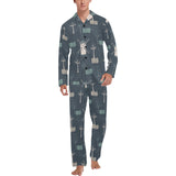 windmill tree pattern Men's Long Pajama Set