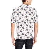 Ostrich Pattern Print Design 02 Men's All Over Print Polo Shirt
