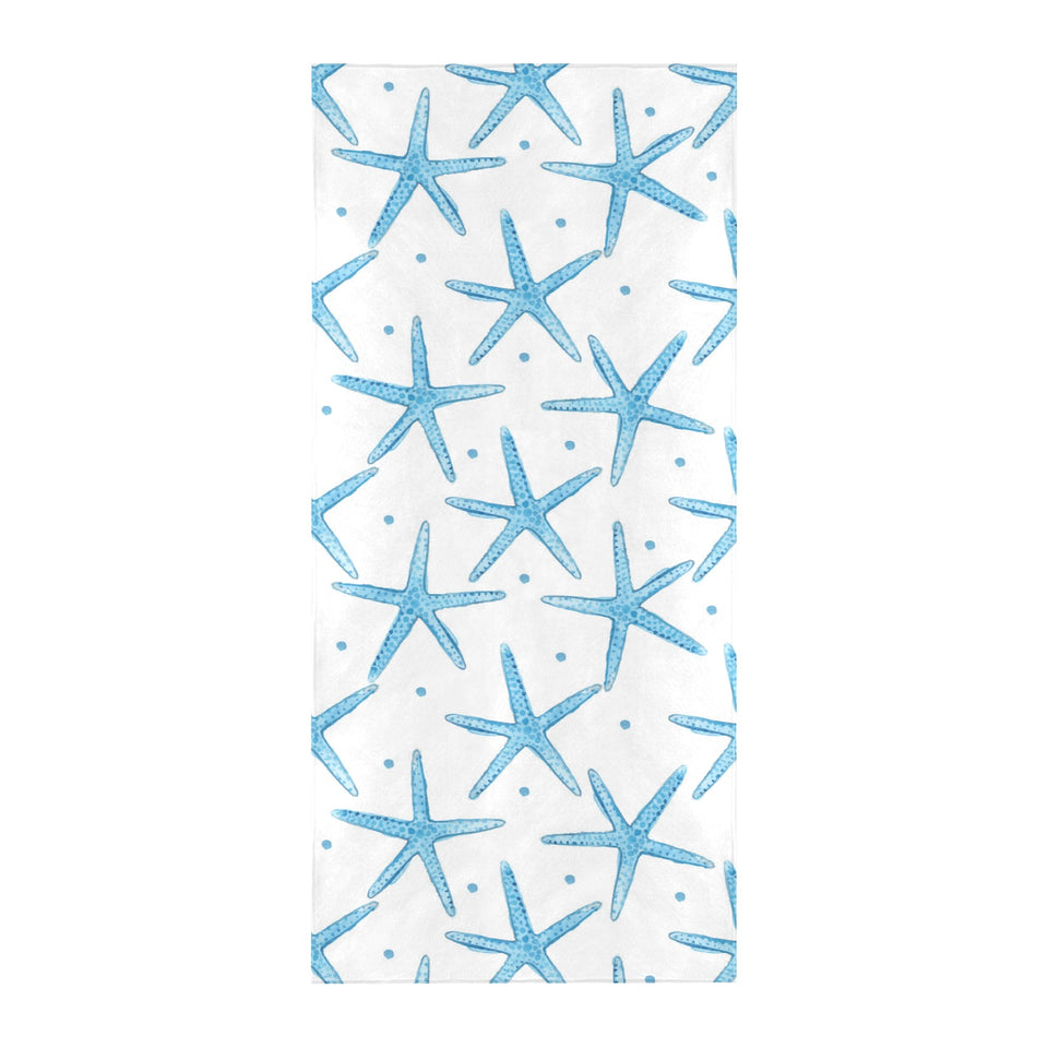 Watercolor starfish pattern Beach Towel