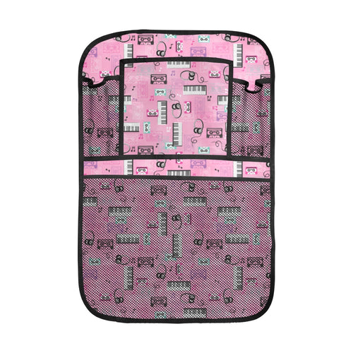 Piano Pattern Print Design 01 Car Seat Back Organizer