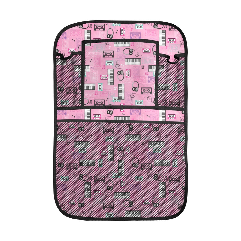 Piano Pattern Print Design 01 Car Seat Back Organizer