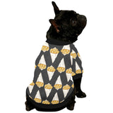 French fries dark background All Over Print Pet Dog Round Neck Fuzzy Shirt