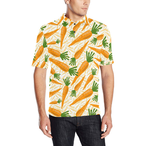 Carrot Pattern Print Design 01 Men's All Over Print Polo Shirt