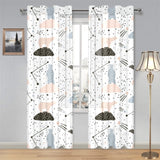 Polar bears star poka dot pattern Gauze Curtain