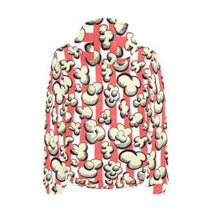 Popcorn Pattern Print Design 05 Men's Padded Hooded Jacket