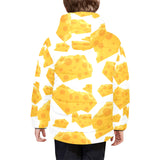 Cheese slice pattern Kids' Boys' Girls' Padded Hooded Jacket
