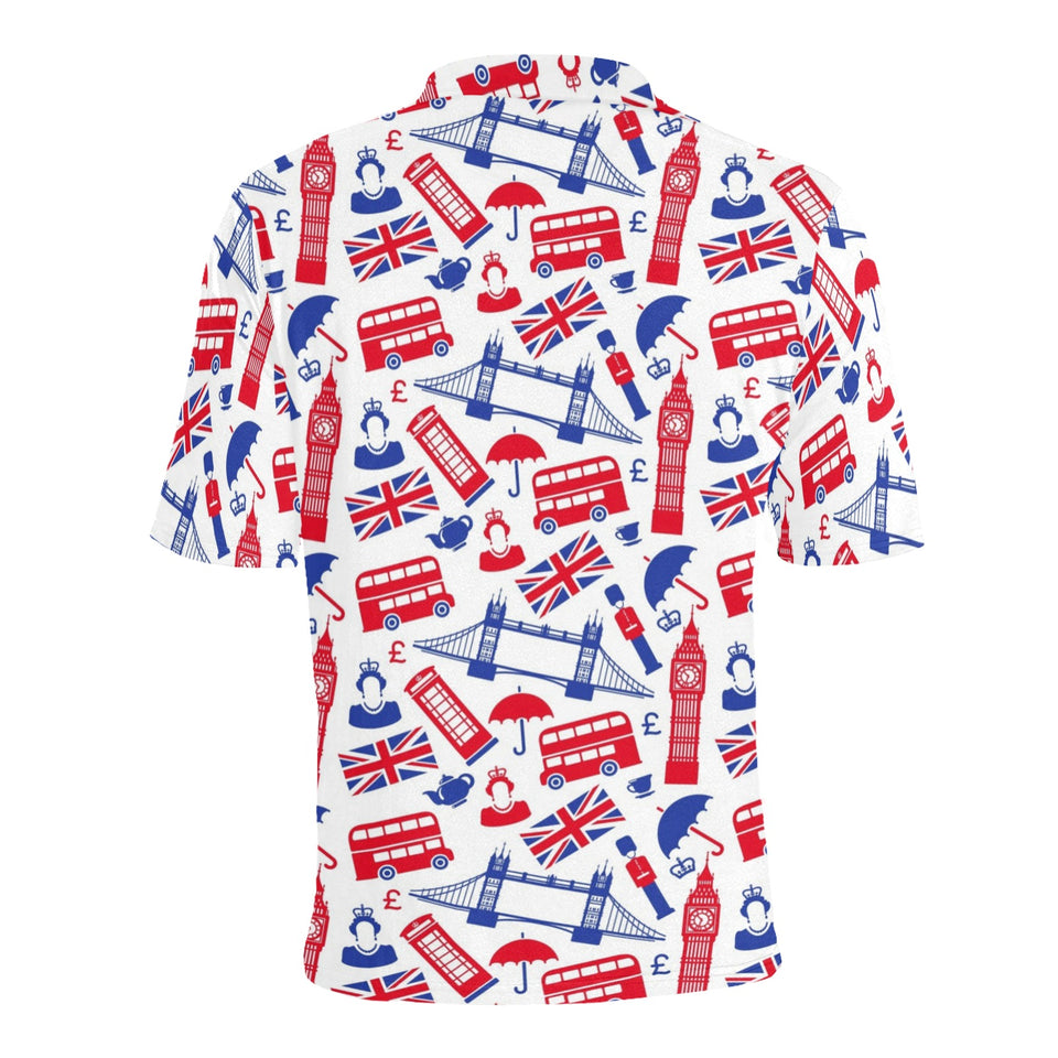 British Pattern Print Design 01 Men's All Over Print Polo Shirt