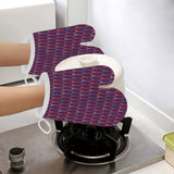Eiffel Tower Pattern Print Design 05 Heat Resistant Oven Mitts
