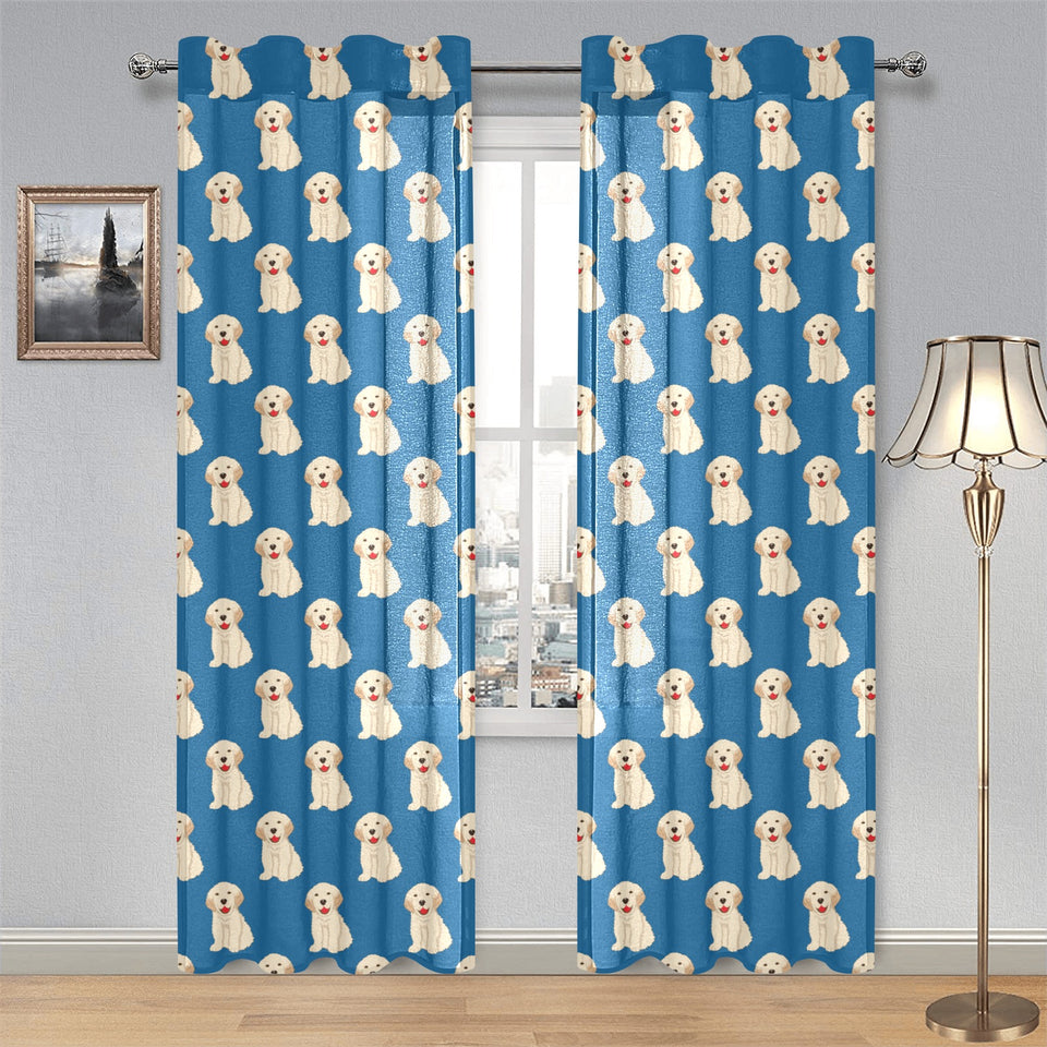 Golden Retriever Pattern Print Design 03 Gauze Curtain