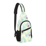 French bulldog hawaii blackground All Over Print Chest Bag