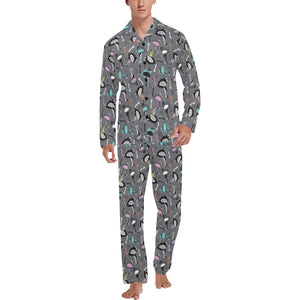 Ostrich Pattern Print Design 01 Men's Long Pajama Set