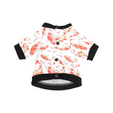 Watercolor Koi Fish Carp Fish pattern All Over Print Pet Dog Round Neck Fuzzy Shirt