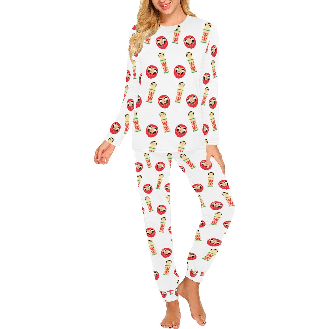 Daruma japanese wooden doll Women's All Over Print Pajama Set