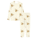 Bee honeycomb seamless design pattern Women's All Over Print Pajama Set
