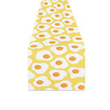 Fried Eggs Pattern Print Design 05 Table Runner