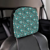 Elephants jungle pattern Car Headrest Cover