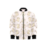 cute owl leaf Kids' Boys' Girls' Bomber Jacket