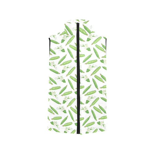 Green Peas Pattern Print Design 04 Men's Padded Vest