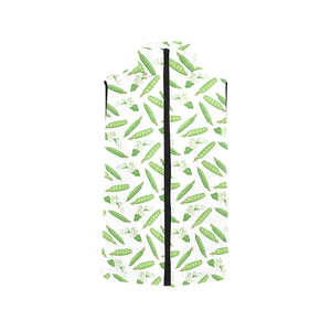 Green Peas Pattern Print Design 04 Men's Padded Vest
