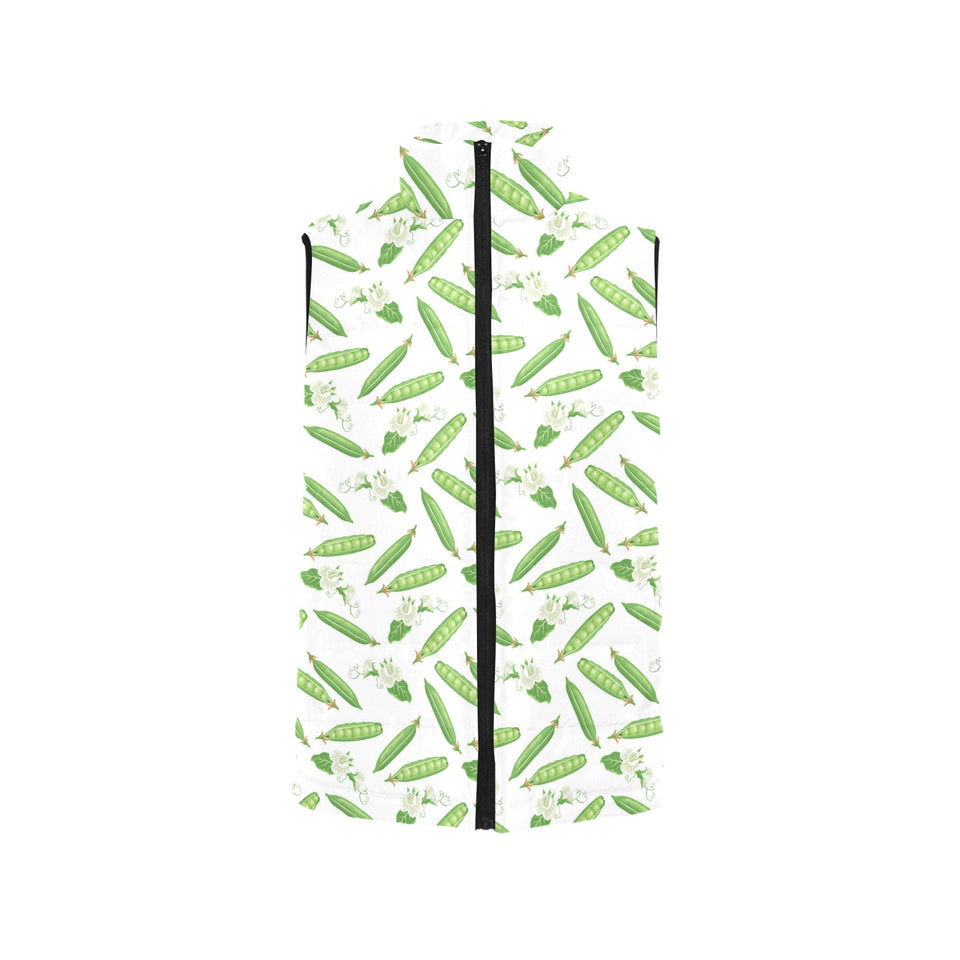 Green Peas Pattern Print Design 04 Men's Padded Vest