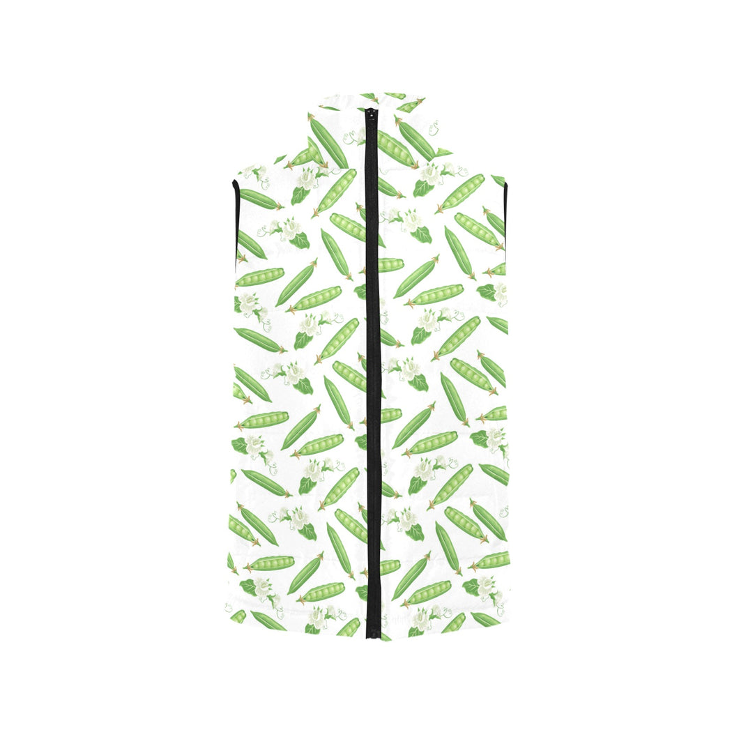 Green Peas Pattern Print Design 04 Men's Padded Vest