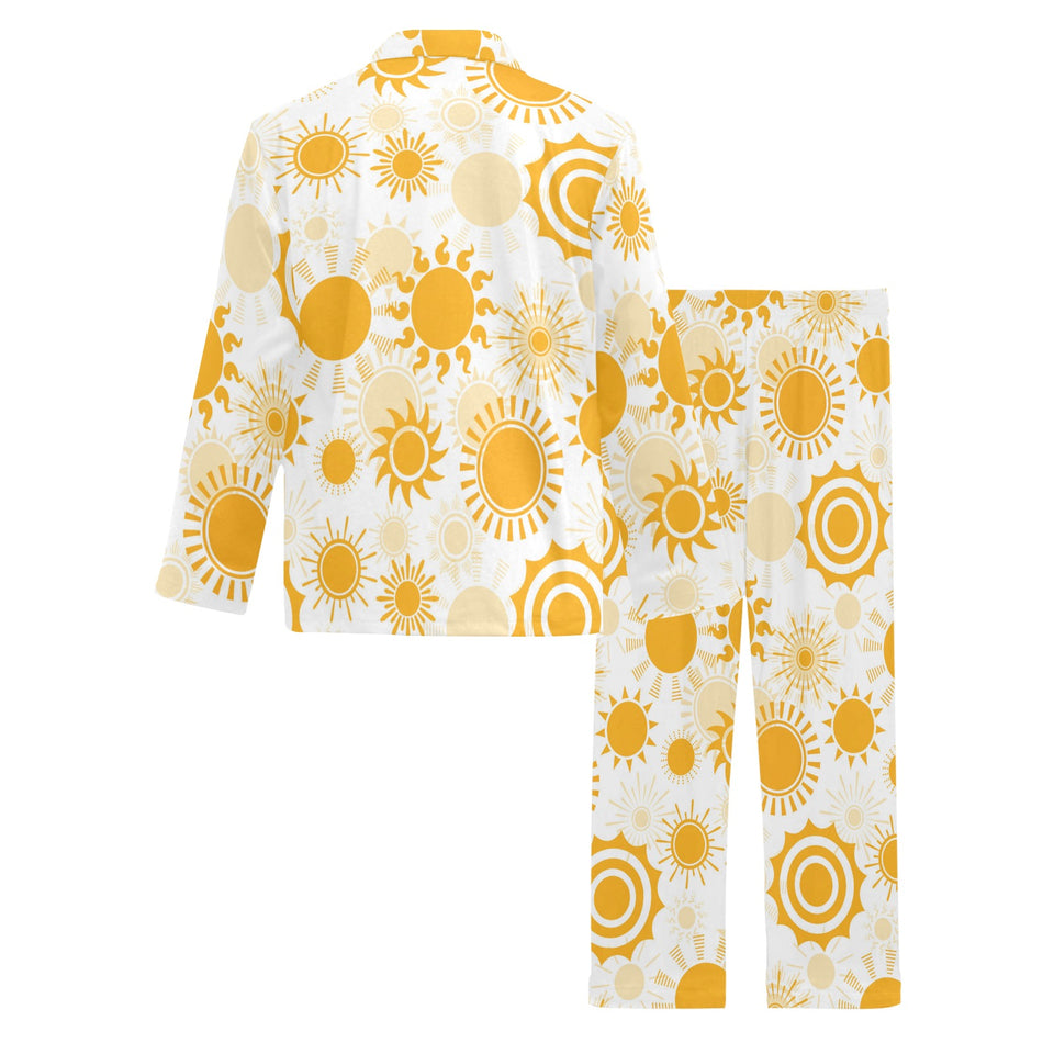 Sun design pattern Men's Long Pajama Set