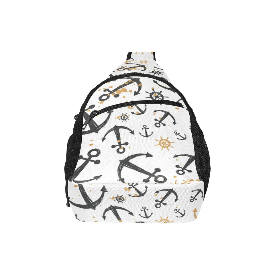 Anchors Rudders pattern All Over Print Chest Bag